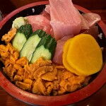 羽黒寿司 - ウニまぐろ丼3500円