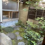 あさば - 部屋から内風呂を見て、坪庭