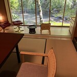 あさば - 部屋からの眺め、せせらぎの音がして