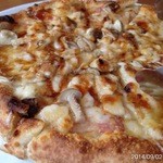 イル・ターボロ - ベーコンキノコ和風マヨネーズピザ2014.9.2(火)12時半　ピザランチ美味しい！パンナコッタも(^^♪1300円