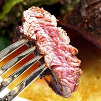 ツキ シュール ラメール - 牛肉の断面。