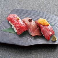 和牛肉寿司3種盛り合せ