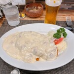 グリル末松 - サクラライスと一番搾り生ビール