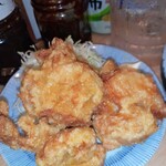立ち呑み 晩杯屋 - 唐揚げ　この日はデカい！あたり！