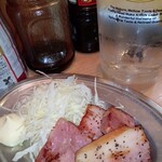立ち呑み 晩杯屋 - ベーコンステーキ