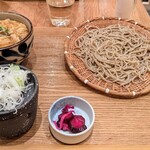手打ちそば そばしき - あんかけ親子丼と手打ちそば