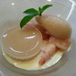 シェ・ヒャクタケ - 2014.9　桃のデザート