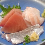 佐渡廻転寿司 弁慶 - 晩酌セットの刺し身