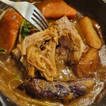 箱根かれー 心 - 豚の角煮がホロホロ…崩す前は焼き豆腐に見えて(笑)