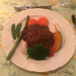 ペンションシルバーフォックス - お肉：牛ショートリブのビール煮込み