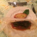 ペンションシルバーフォックス - お魚：キングサーモンの香草包み焼き