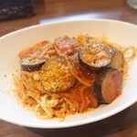  富士見台のパスタ屋さんダイニングてんてん - ベーコンとナス　1,300円