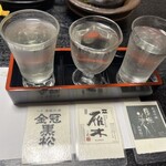 割烹 千代 - 三種飲み比べセット。お得でした