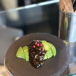 アケボノスタンド - アボガド生海苔わさび 400円。