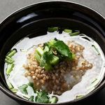 水面月 - 野沢菜とそばの実のお茶漬け