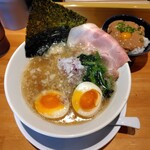 麺家 たけ田 - 松葉蟹の焼き出汁背脂中華蕎麦（塩）と漁師の親蟹ぶっかけTKG