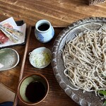 そば工房 篠 - 倍もりと天ぷら盛り合わせ