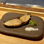一粒一粒 - 朝御前(\2,200) 鰆の藻塩炙り～刻み山葵を添えて～（塩麹）
