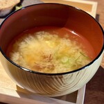 一粒一粒 - 朝御前(\2,200) とさか海苔と豆腐のお味噌汁