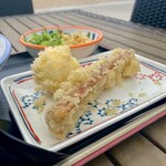 元祖セルフうどんの店 竹清 - ちくわ天と半熟玉子天
