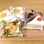 FUJIYA KOBE - 料理写真:金と銀、ペコちゃんのツインほっぺ、プレミアムチョコ生ケーキ、プレミアムショートケーキ