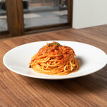本日のトマトソースパスタ