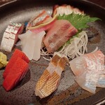 亜紗 - 刺身盛り合わせ2人前（地だこ　しあまじ　さば　まぐろ　あこう　ひらめ　ひらまさ　水イカ）