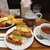 フルーフ・デゥ・セゾン - 料理写真:クロワッサンとパフェのセット