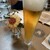 柿の樹 - ドリンク写真:ビールグラスがしっかり大きい！こういうおしゃれなところってビールめっちゃ小さいグラスがほとんどだから、グラスが大きいって、ほんとに嬉しいのよ。