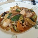 レストラン アバンティ - 中華ランチの「帆立と湯葉入り醤油焼きそば 」