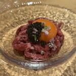 雪花菜 - 白老牛のランプ和風ユッケ