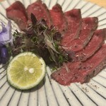 雪花菜 - 栃木牛（カメノコ）の漬け焼き