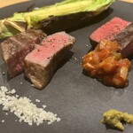 雪花菜 - ヒレとランプ、ラタトゥイユソース