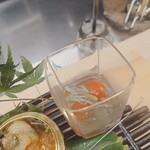 赤坂おぎ乃 - 八寸:完熟ミニトマトのお浸し