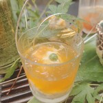 赤坂おぎ乃 - 八寸:生烏賊の鰹出汁浸し