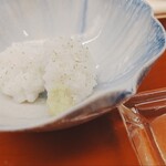 赤坂おぎ乃 - 鱧の湯引き/梅酢/わさび