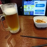 吉野家 - 生ビール、牛小鉢