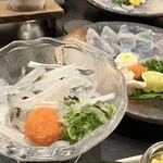 泳ぎとらふぐ活蟹料理 あじ平 - 
