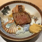 寿司栄 - サクラマスとカマ下の中トロ