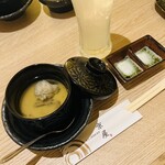 大人の居酒屋 独歩 京屋 - 茶碗蒸しのお吸い物かけのお通し