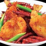 Sichuan-style spicy stir-fried shrimp