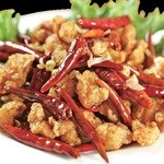 Stir-fried chicken and chili