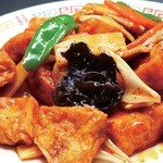 Fried tofu Sichuan style stir-fry