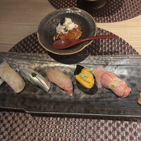 梅田 鮨 個室 みや川 - イカ　クエ　コハダ　？　ウニ　トロ　いくら