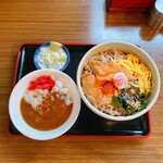 巴屋 - ◆冷やしきつねそば 700円
      ◆大盛り +150円
      ◆ミニカレーライス 400円
      ※税込