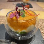 レストラン 中台 - クリームチーズとトマトのエスプーマ