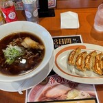 幸楽苑 連取店 - 郡山ブラック+餃子セット期間限定500円