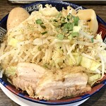 太一商店 - 太一盛り 野菜増し タレ多 タレ2回りかけ 幻の魚粉たっぷり 胡椒ドバドバ