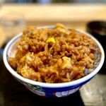 天茂 - かき揚げ丼 赤だし、お新香付き