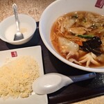 唐苑 - 五目そばとチャーハンのセット(1,050円)